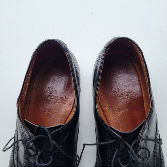 Allen Edmonds Chester Full Brogue Wingtip Black Oxford Dress Shoes 12D 12 main image 9